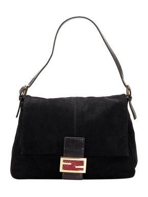 Fendi Suede Glitter Mama Forever Shoulder Bag