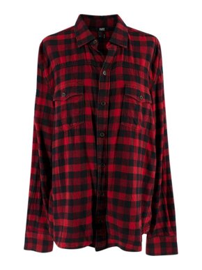 Paige Red Checked Button Down Shirt