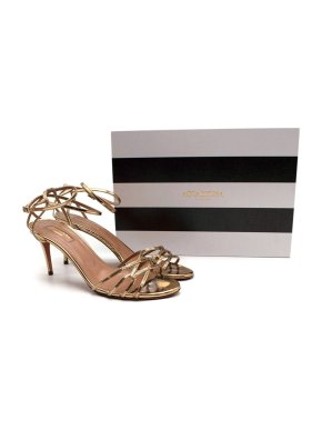 Aquazzura Gold Strap Heels