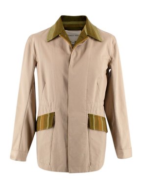 Nicholas Daley Tonal Green Panel Short Trench Jacket