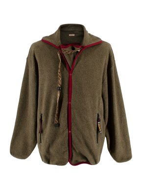 Kapital Green Fleece Button Jacket