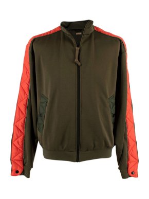 Kapital Khaki Quilted Side Stripe Jacket