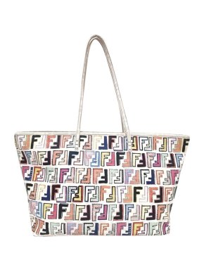 Fendi Multicolor Zucca Spalmati Roll Tote Bag