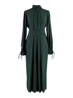 Victoria Beckham Emerald Green Midi Dress