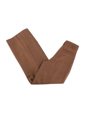 Chloe Brown Tan Dog Tooth High Waisted