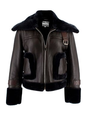 Walter Steiger Brown Leather Belt Coat