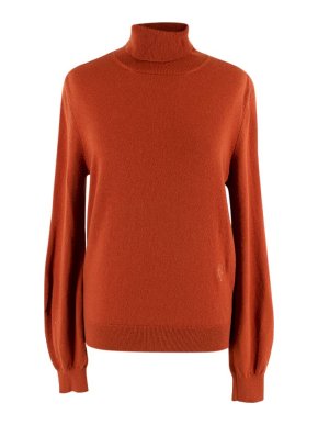 Chloe Burnt Orange Polo Neck Jumper