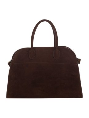 The Row Suede Margaux 15 Top Handle Bag