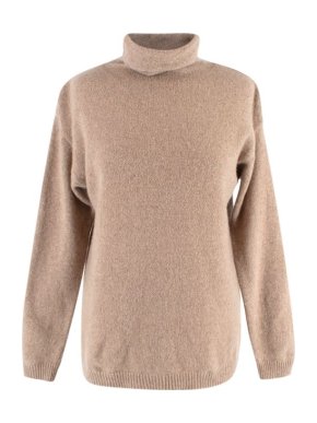 Beige Turtleneck Knit