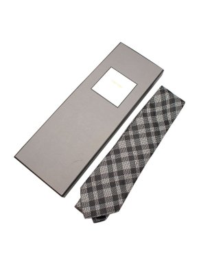 Tom Ford Woven Silk Grey & Silver Tie