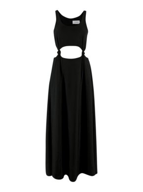 Bondi Born Tenerife knotted cutout gauze midi dress