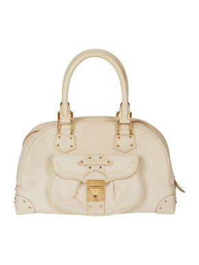 Louis Vuitton White Suhali Leather Le Superbe Top Handle Bag