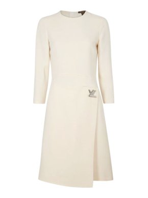 Louis Vuitton Ivory LV Twist Midi Dress