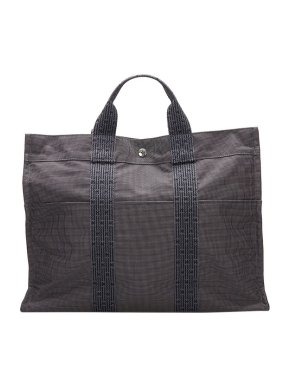 Hermes Herline MM Canvas Tote Bag