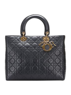 Large Lambskin Cannage Lady Dior