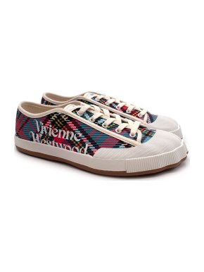 Vivienne Westwood Tartan Print Animal Gym Trainers
