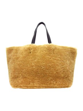 Celine Shearling Gusset Cabas Horizontal Tote