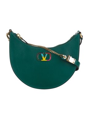 Valentino Garavani Green Leather VLogo Hobo