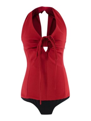 Rosie Assoulin Red Bodysuit