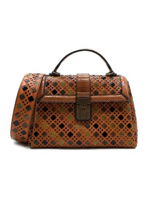 Bottega Veneta Brown Woven Mini Shoulder Bag