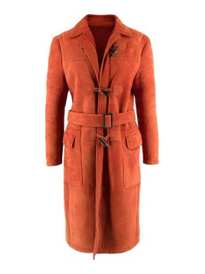 Bottega Veneta Orange Suede Coat