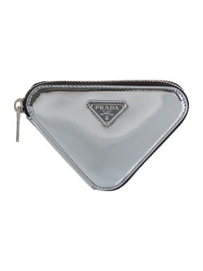 Prada Metallic Brushed Leather Mini Pouch