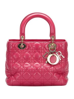 Pink Medium Cannage Soft Lady Dior Tote
