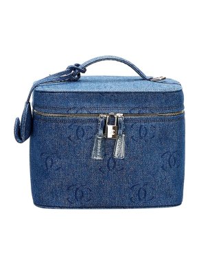 Chanel Vintage Denim CC Vanity Bag