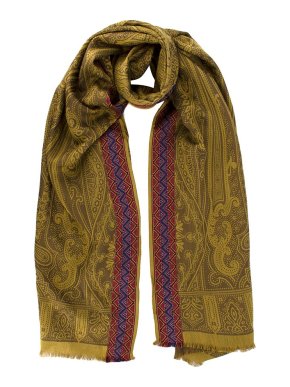 Etro Paisley Green Scarf