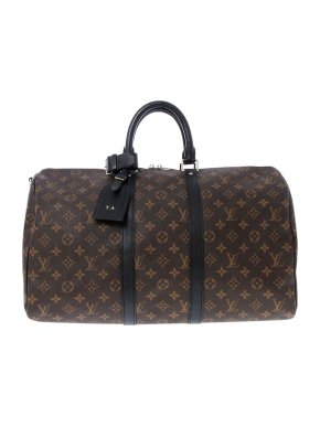 Louis Vuitton Monogram Macassar Keepall Bandouliere 45