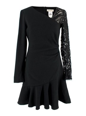 Emilio Pucci Black Lace Detail Long Sleeved Dress