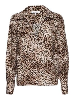 Frame Tabitha silk leopard print shirt