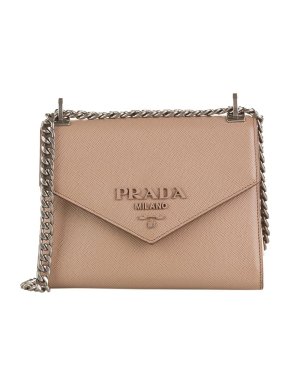Prada Saffiano Cuir Monochrome Shoulder Bag