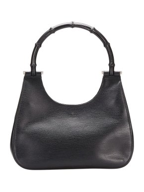 Gucci Leather Bamboo Hobo Shoulder Bag