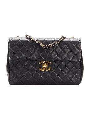Chanel Lambskin Quilted Classic Maxi Single Flap Bag
