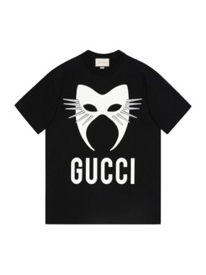 Gucci Manifesto Mask Print Oversized Cotton T-Shirt