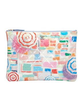 Chanel CC Charm O Case Quilted Clutch