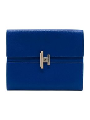 Hermes Chevre Mysore Bleu Hydra Cinhetic Clutch