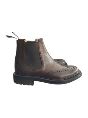 Mallory Brogue Leather Ankle Boots