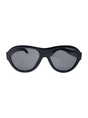 Chanel Black Tinted Pilot Aviator Sunglasses