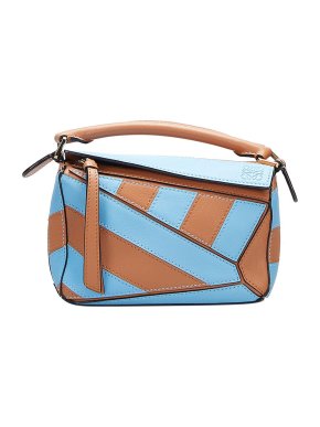 Loewe Leather Mini Rugby Striped Puzzle Bag