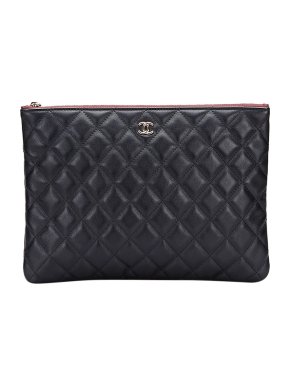 Chanel Lambskin Quilted Classic Pouch