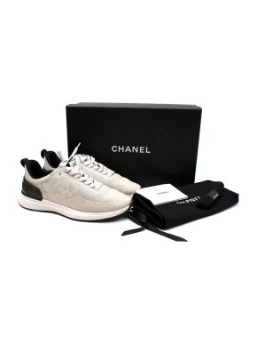 Chanel Bicolour Embroidered Mesh CC Trainers