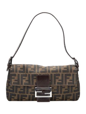 Fendi Canvas Zucca Baguette Bag