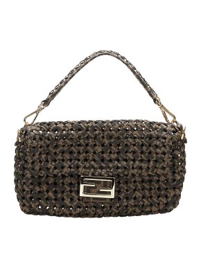 Fendi Zucca Woven Baguette Bag