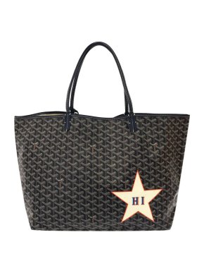 Goyardine Saint Louis GM Black Canvas Tote