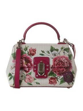 Dolce & Gabbana Floral Lucia Leather Satchel