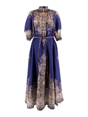 Zimmermann Anneke Floral Print High Neck Dress