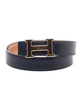 Hermes Constance Gold Tone Belt Buckle & Leather Strap