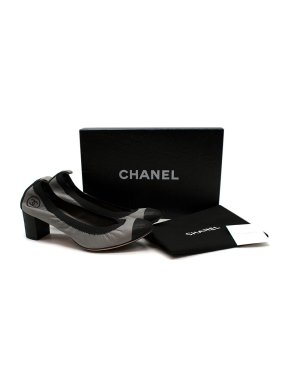 Chanel CC Scrunch Ballet Kitten Heels